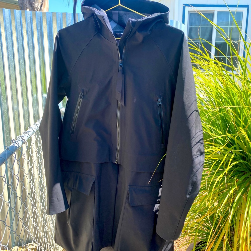 LULU LEMON HOODED TRENCH COAT